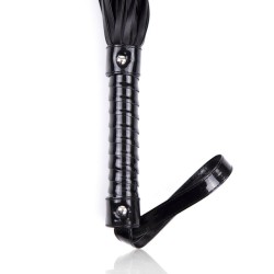 Glossy Leather Bondage Whip
