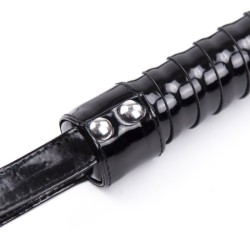 Glossy Leather Bondage Whip