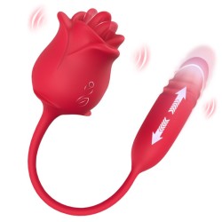 Rose Sex toy with Licking Function &amp; Thrusting