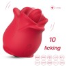 Rose-Shaped Clitoral Vibrator With Tongue