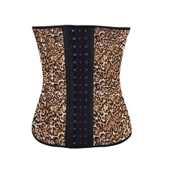 Functional Leopard Hot Rubber Waist Shaper Corset
