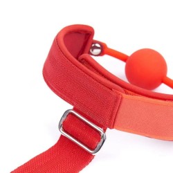 Silicone Gag Collar With Cuffs