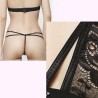 Stylish Solid color See-through Halter Lace Bra &amp; Panty