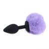 Ball Tail Silicone Anal Plug - Black